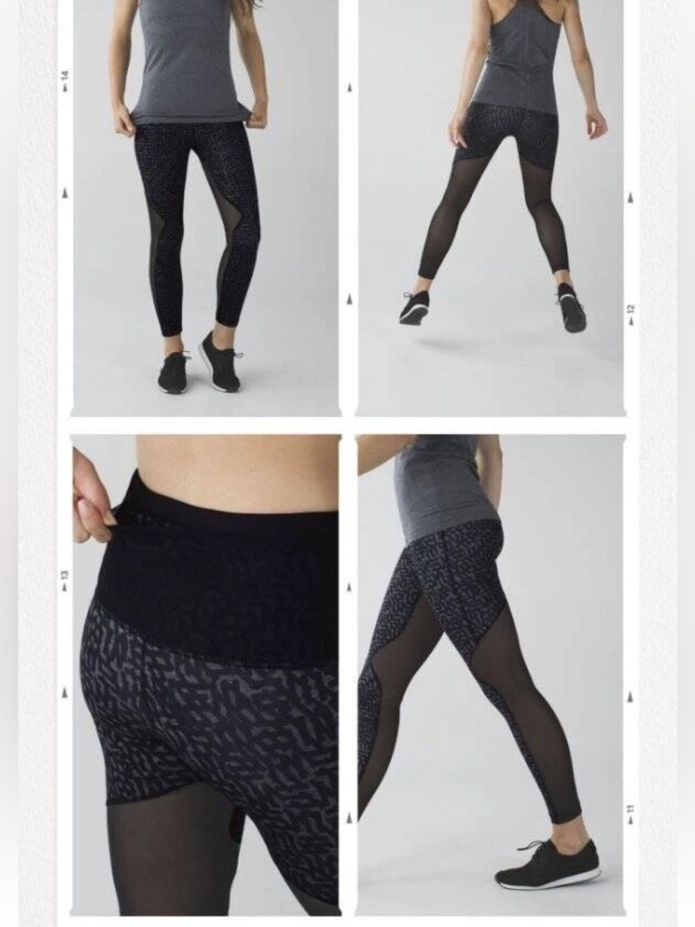 🍋 Lululemon Running In The City Legging 7/8 Length Mesh Luxtreme SZ 6 EUC